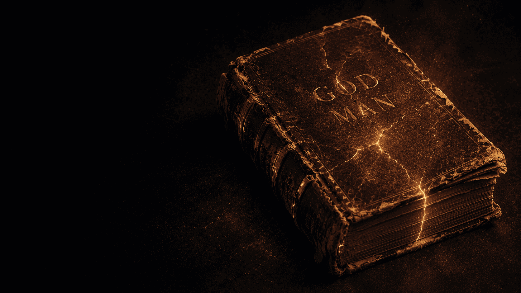 God-Man The Word Made Flesh by George W. Carey and Inez Eudora Perry, the aged 1920 book with golden cracks of light fracturing the cover, the source every modern sacred secretion teacher cites without disclosing what it gets wrong